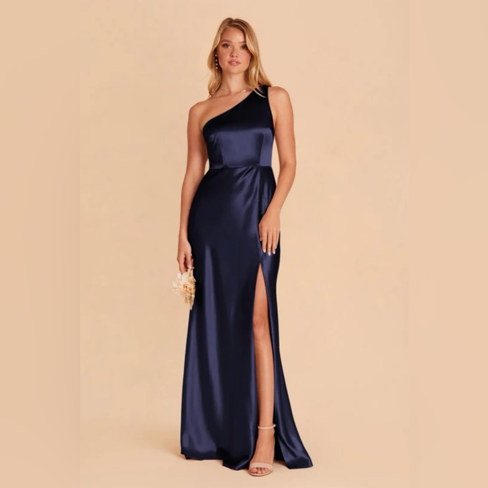 Birdy Grey One shoulder Navy Bridesmaid Dress